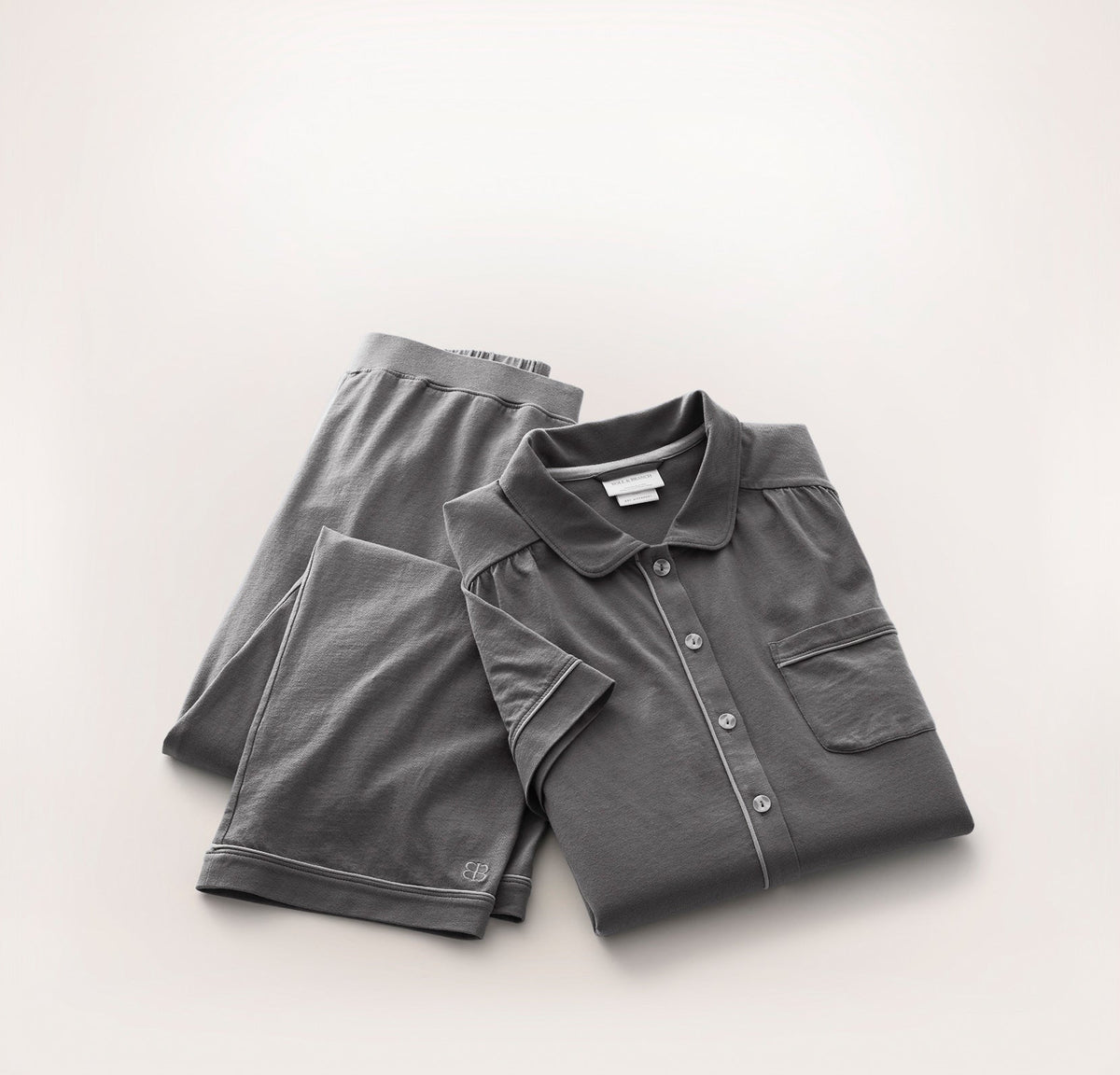 Soft Knit Short Sleeve & Pants Pajama Set